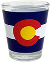 Colorado flag shot glass